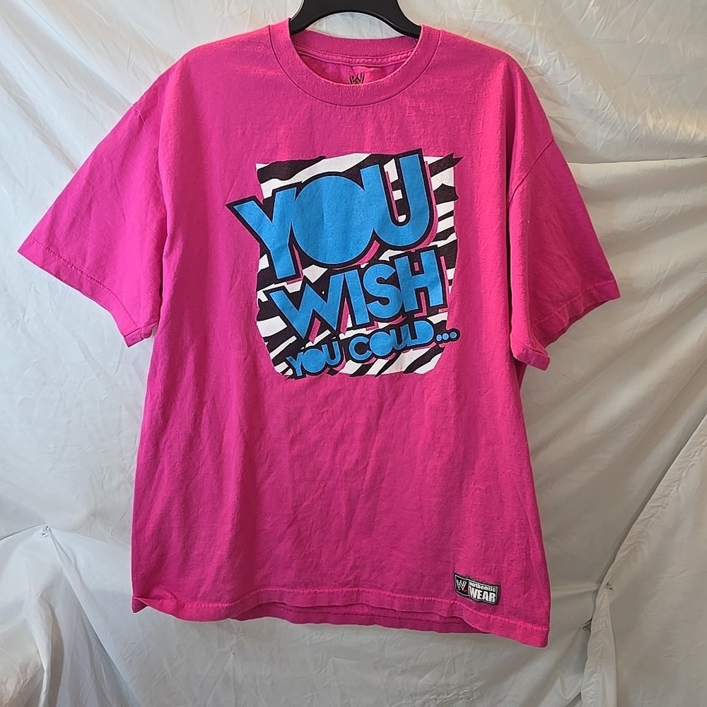 WWE Authentic XL Shirt Dolph Ziggler YOU WISH YOU COULD Wrestling‎ Pink 2013